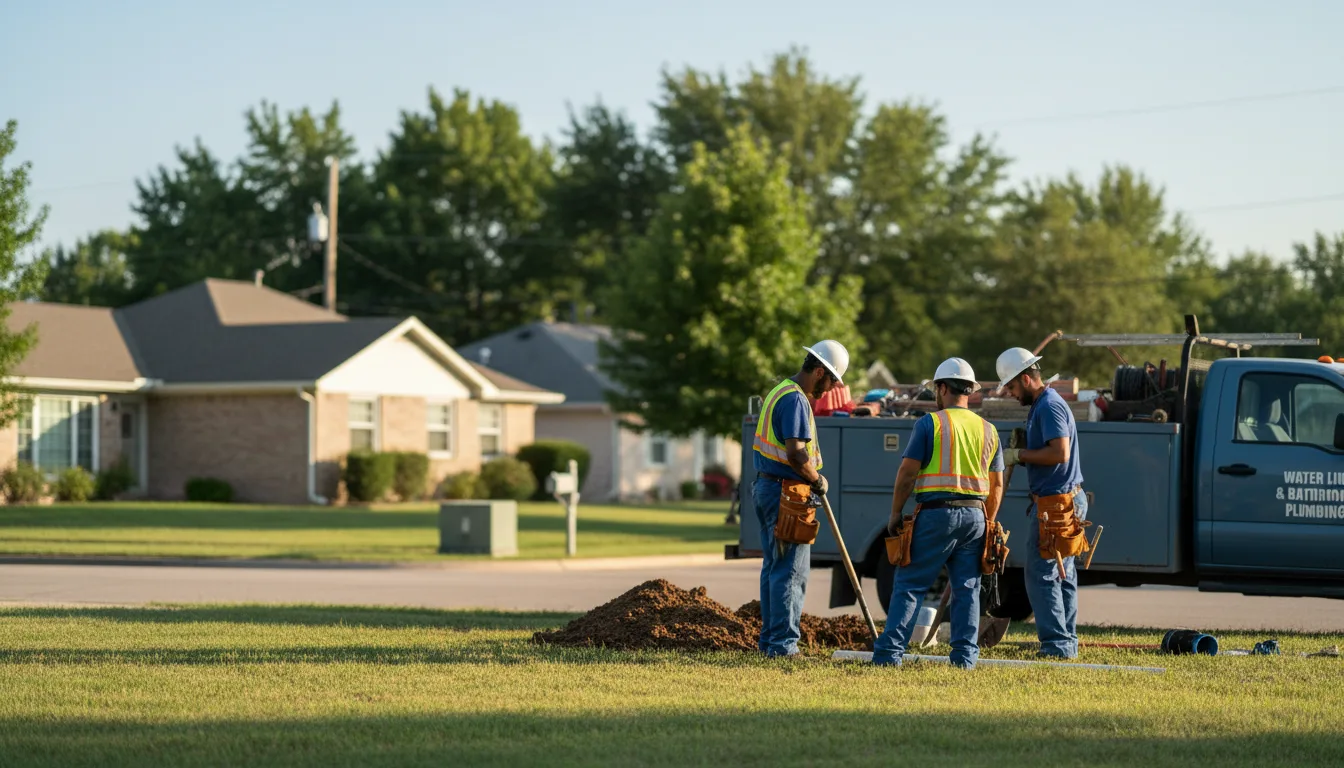 Residential water line and bathroom plumbing service in Warbranch, KY